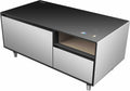 Emerio MusicFridge – połączenie chłodziarki do napojów (68 l) z zamrażarką (14 l), soundbar i stołem lounge, Bluetooth, 2 x USB, 1 x USB-C, dźwięczny dźwięk, przyciski czujników, powierzchnia z