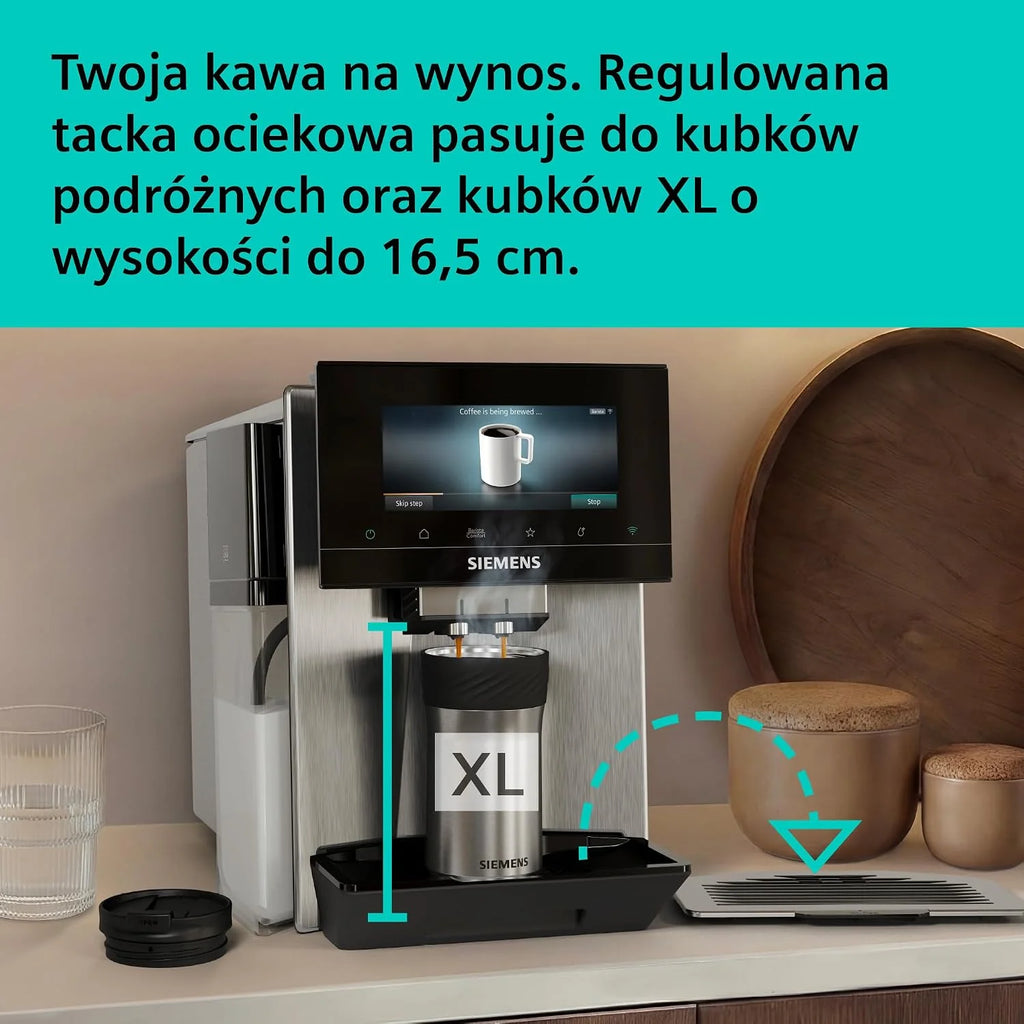 Siemens EQ900 plus iAroma Ekspres ciśnieniowy, TQ923EZ3, stal nierdzewna