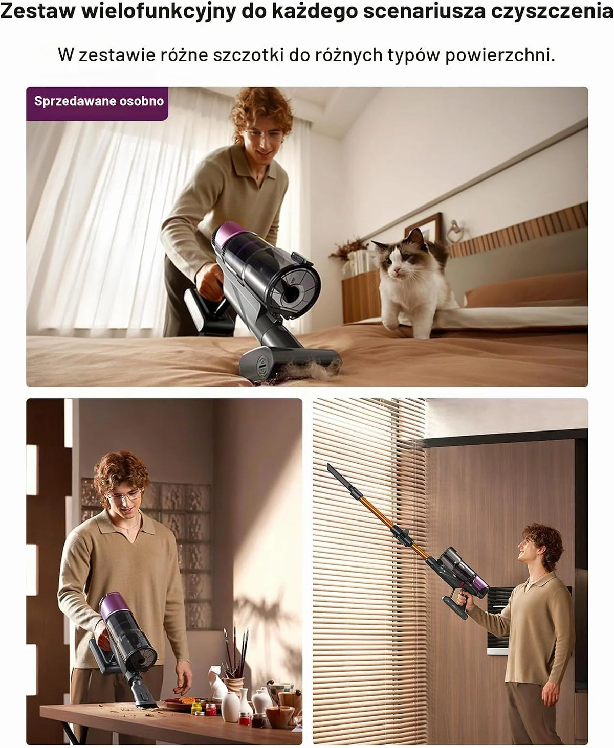 Ultenic U20 Mopper Bezprzewodowy Odkurzacz Myjący 2 w 1, 60kPa, Zbiornik Wody 230ml, Technologia GreenEye, Szczotka Anti-Tangle, Rurka Składana, 60 min, Filtr HEPA H13, do Sierści Zwierząt