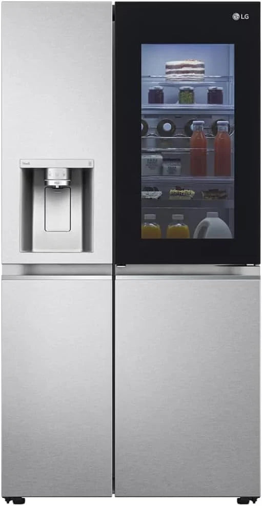 LG GSXE90MBDD Side by Side lodówka z InstaView Craft Ice | Door in Door in Door | Crushed Ice i dozownik wody EEK: klasa D | pojemność 628 litrów | przyłącze stałe | Total No Frost