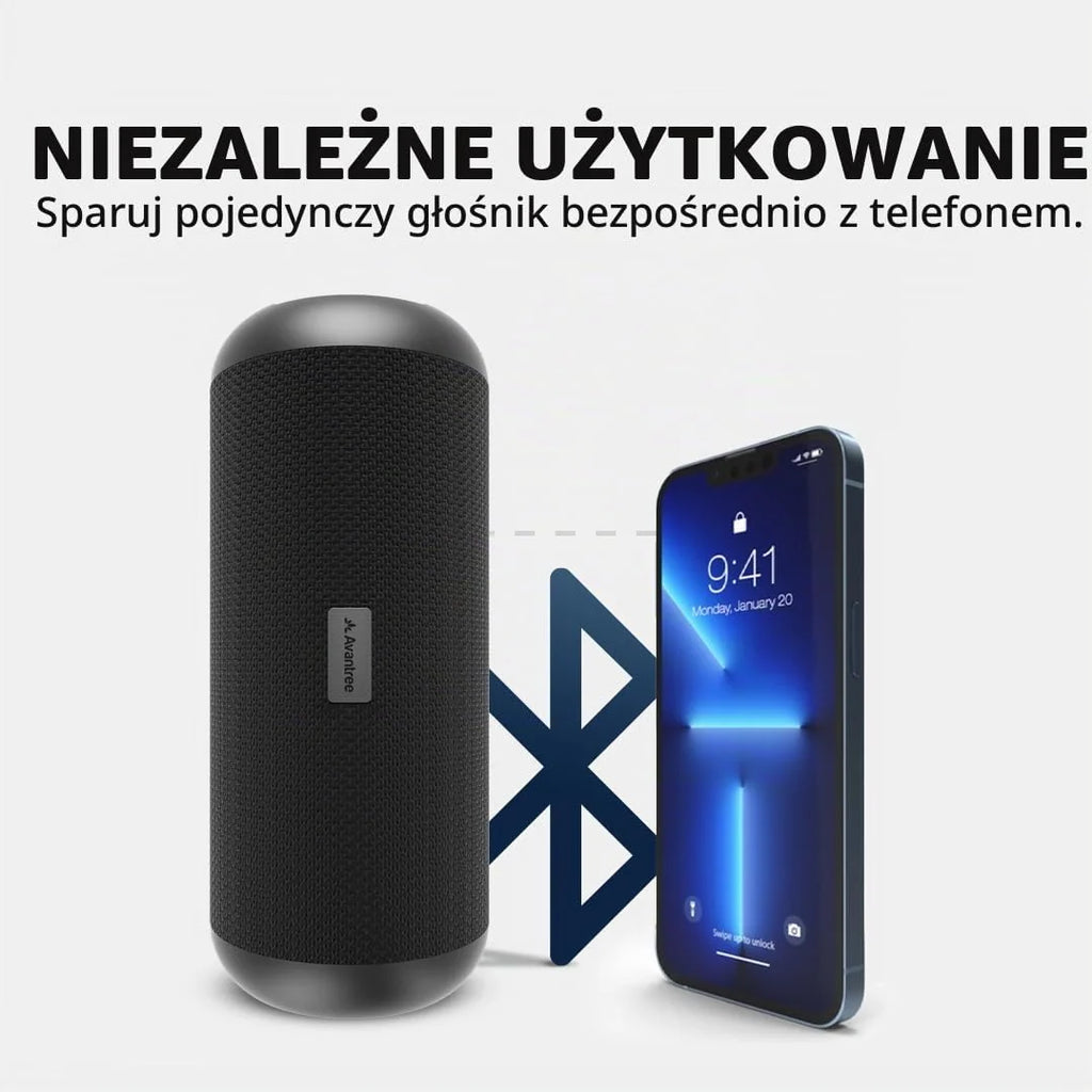 Avantree Harmony 2 – bezprzewodowy system głośników multiroom z Bluetooth i wejściami przewodowymi, zestaw 3 głośników, niezależne użycie, rozszerzalny, niskie opóźnienie do domu i biura