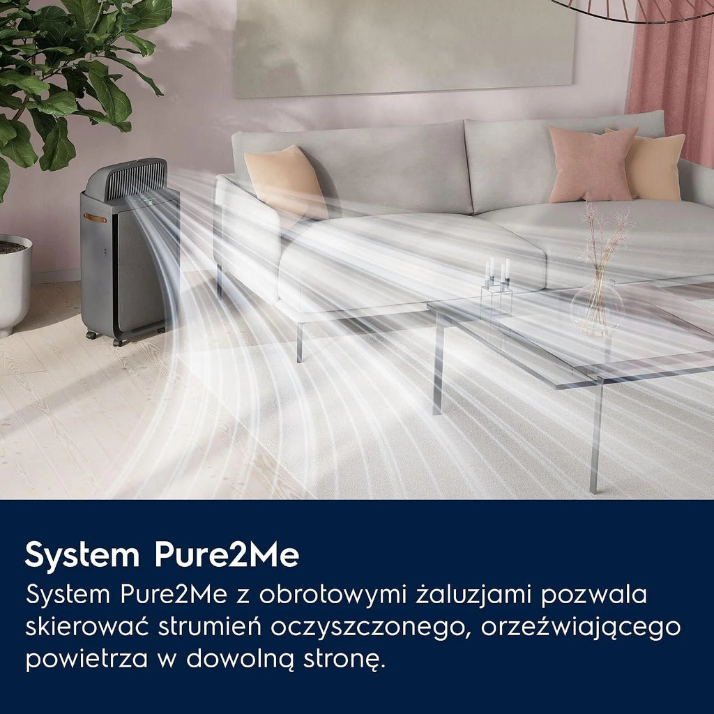 Electrolux EPU72771DG Pure Multi 700 oczyszczacz powietrza 2 w 1 z wentylatorem, podłączony, 5-stopniowy filtr, ciemnoszary