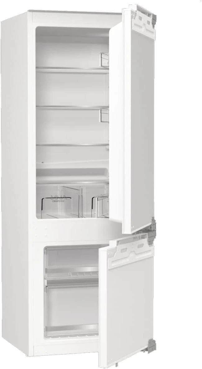 Gorenje RKI514D22 lodówko-zamrażarka do zabudowy/145 nisz/zawias drzwiowy stały/EEK: D/FrostLess/208 litrów/cyfrowy wskaźnik temperatury/oświetlenie LED/zawias drzwiowy wymienny/wys. x szer. x gł