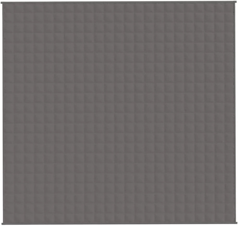 Koc obciążeniowy szary 220 x 240 cm 15 kg materiał z wewnętrznymi szlufkami
