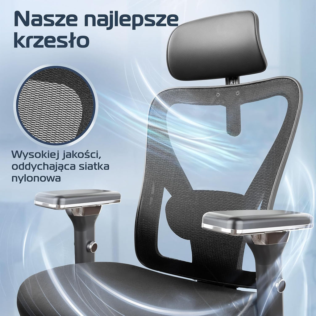 CLOUVOU CleverSeat Ergonomiczne krzesło biurowe [NR 1 W RANKINGU]