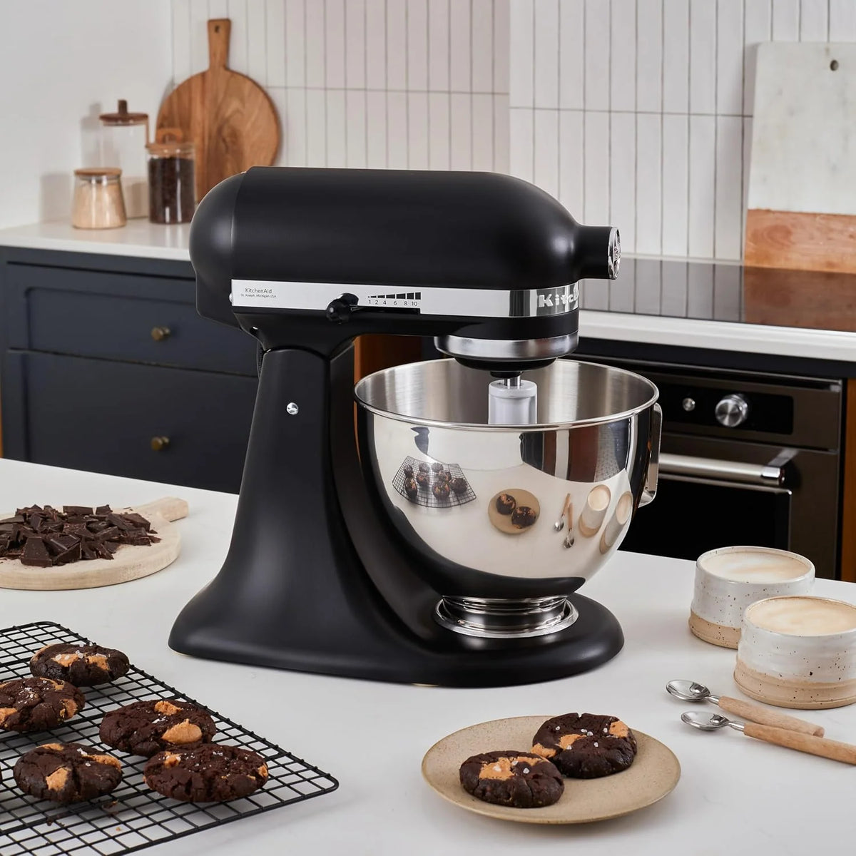 KitchenAid 5KSM95PSEBM robot kuchenny z uchylną głowicą silnika, 4,3 l, kolor czarny matowy