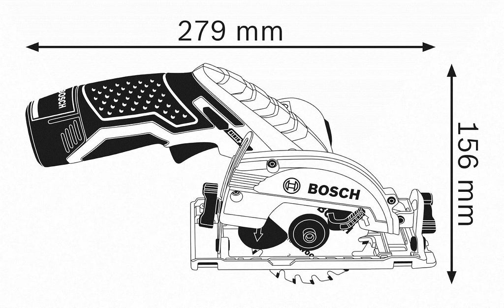 Bosch Professional System profesjonalny 12 V firmy : akumulatorowa pilarka tarczowa GKS 12V-26 (Ø tarczy: 85 mm, bez akumulatorów i ładowarki, walizka L-BOXX 136)