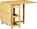 HOMCOM Składany stół dla 6 osób 149,5 x 80 x 73,5 cm Naturalny