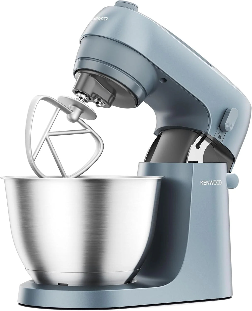 Kenwood Go Collection KZM35 000GY planetarna z konstrukcją oszczędzającą miejsce, kompaktowa maszyna do ugniatania z miską 4 l, 3 narzędzia mieszające, 6 prędkości, tylko 30 cm wysokości, uchwyt, moc