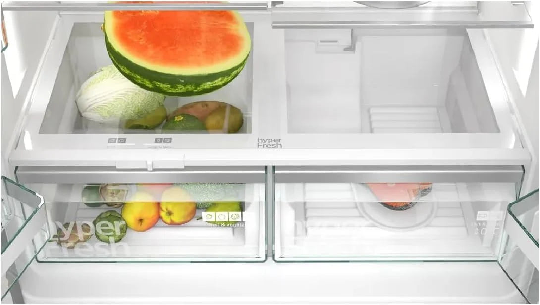 SIEMENS KF96DPPEA iQ700 lodówko-zamrażarka, 183 x 90,5 cm, chłodzenie 574 l i zamrażanie 199 l, noFrost, hyperFresh 0 stopni, światło LED, podświetlana tylna ścianka z multiAirflow