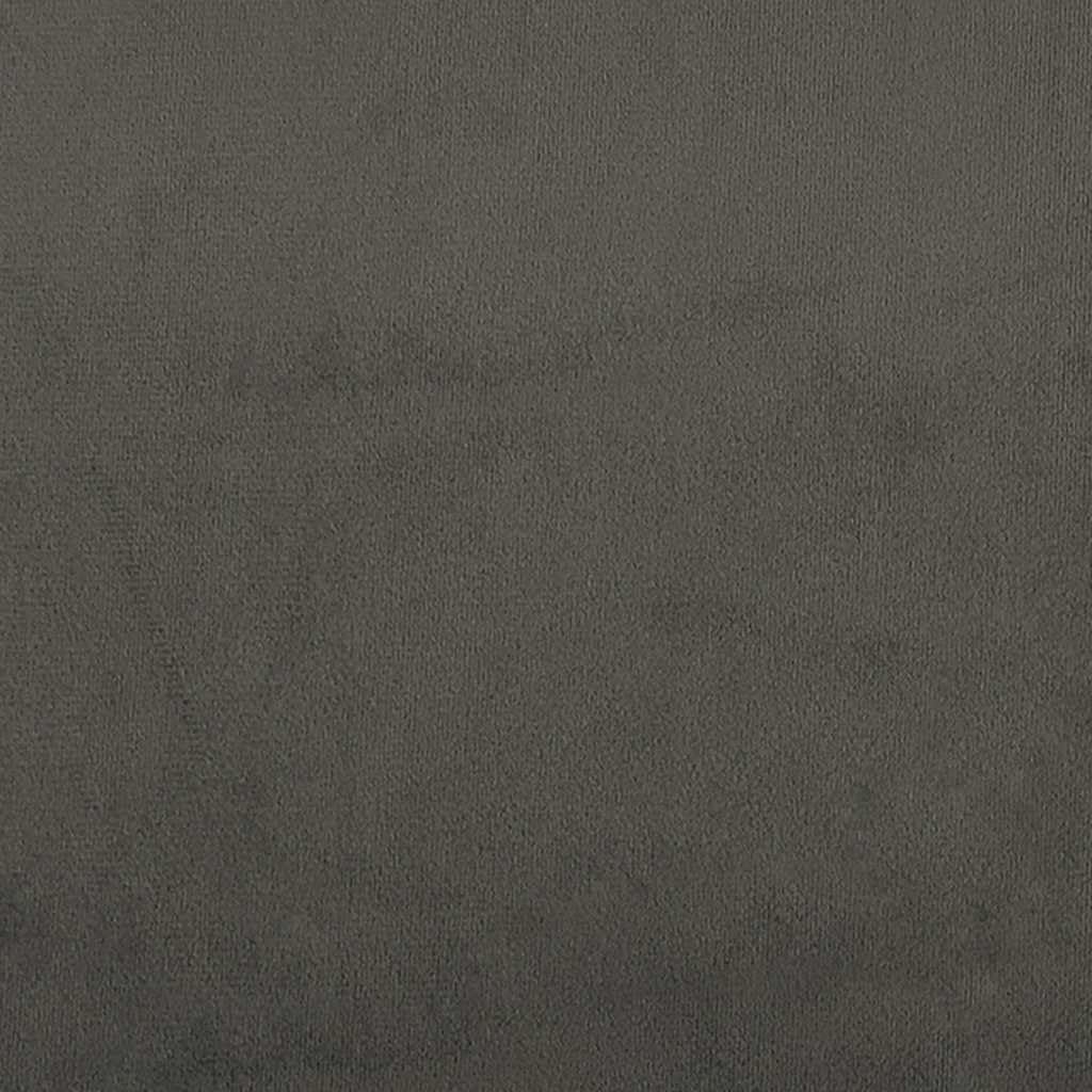Rama łóżka bez materaca, ciemnoszara, 140 x 200 cm, aksamitna tkanina, wytrzymałe łóżko platformowe do sypialni, nowoczesny design, łatwy montaż, trwała konstrukcja
