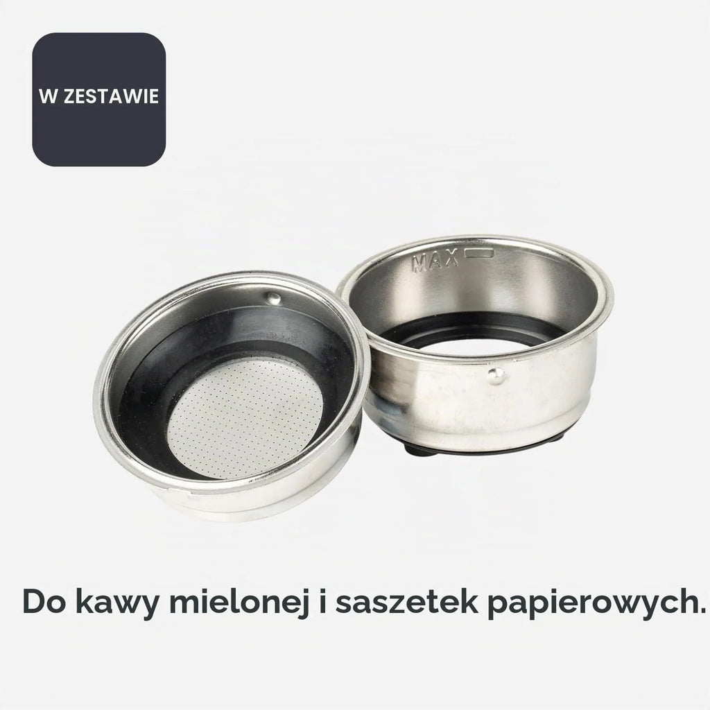 BLACK+DECKER BXCO850E - Ekspres do kawy espresso 850W, 20 barów, 2 filiżanki, funkcja pary, automatyczne wyłączanie, programowalna ilość, system ekstra kremowy, zbiornik 1,5 l, wykończenie