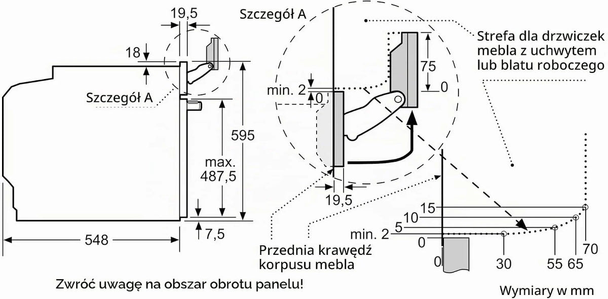 Bosch Hausgeräte HRG7764B1 seria 8 inteligentny piekarnik do zabudowy z funkcją wspomagania pary, 60 x 60 cm, zbiornik na wodę 1 l, wyświetlacz dotykowy TFT Plus; Air Fry; ręczne uderzenie pary;