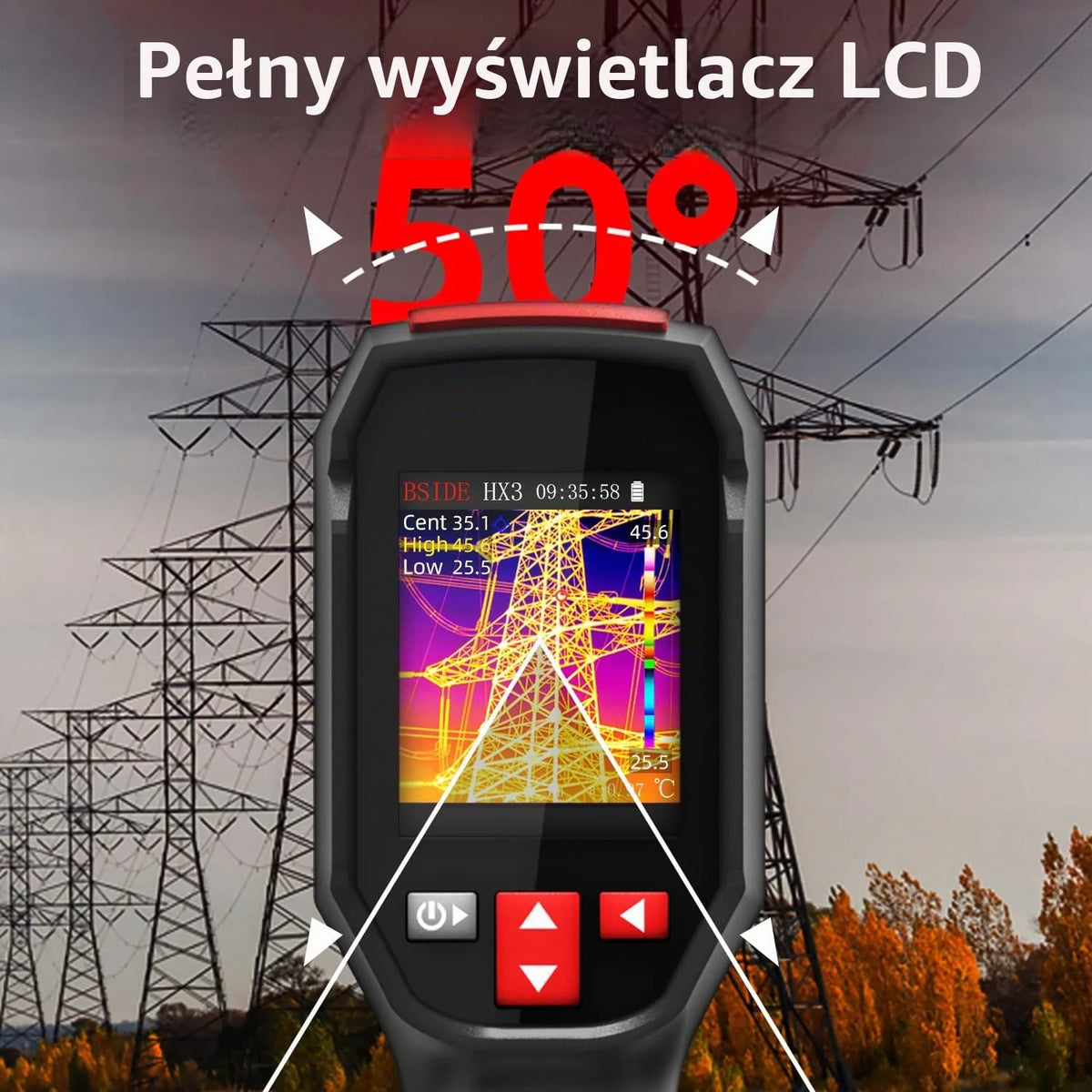 BSIDE HX3 Przenośna kamera termowizyjna 240x240 o wysokiej rozdzielczości Termiczna kamera 25Hz -20-550℃ Ładowalna kamera termowizyjna na podczerwień z 15 paletami kolorów do wykrywania wycieków wody