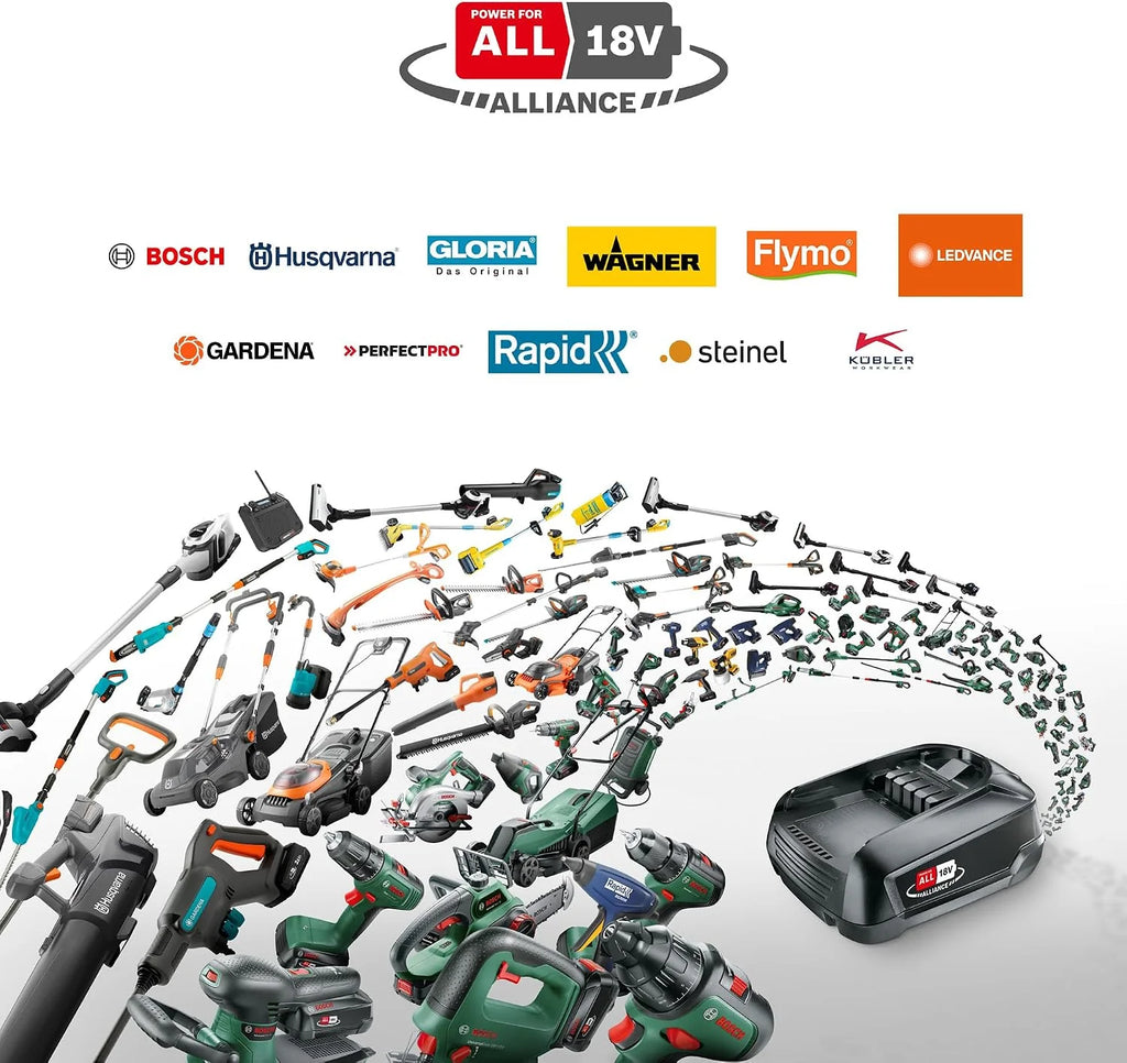 Bosch Mini piła łańcuchowa EasyChain 18V-15-7, do cięcia drewna, system 18V, prędkość łańcucha: 6,95 m/s, bez akumulatora