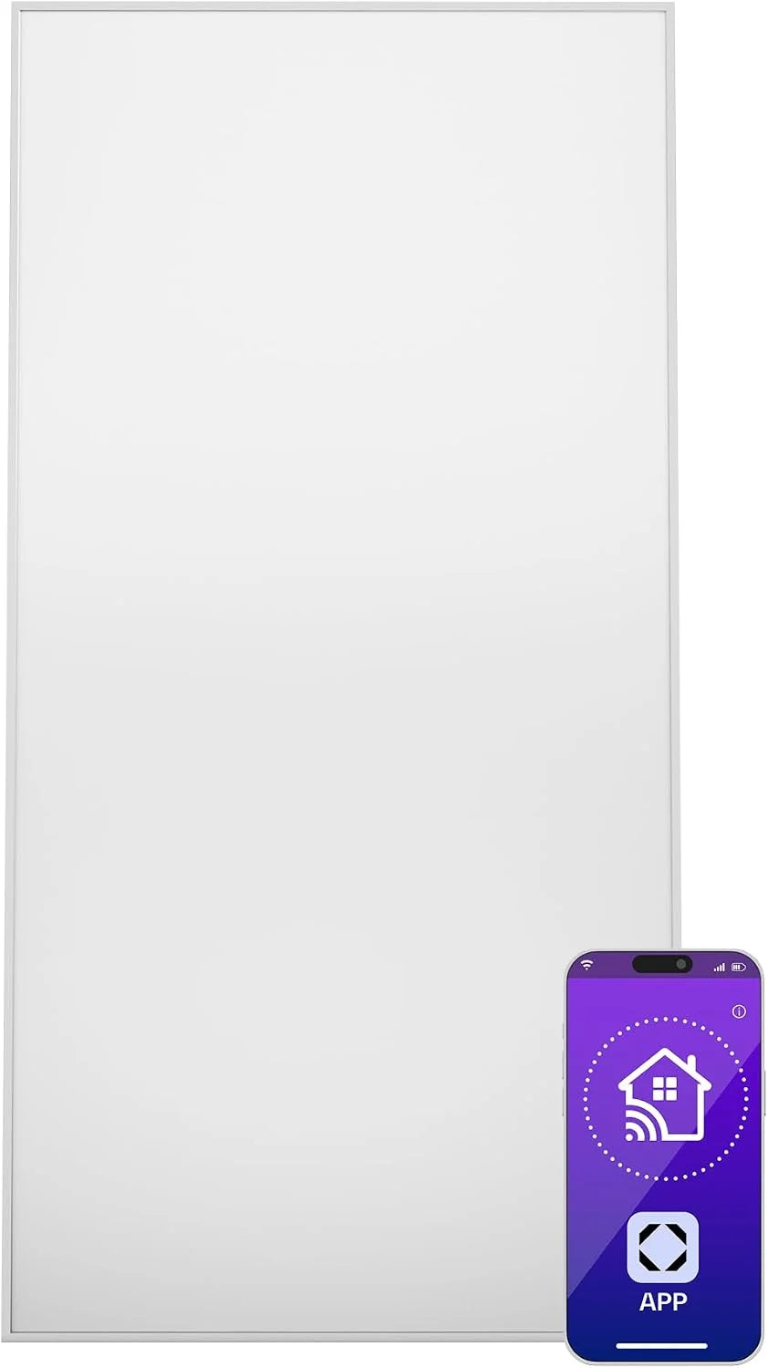 Klarstein Grzejnik na podczerwień z termostatem, 770W grzejnik elektryczny, grzejnik na podczerwień Smart Home do montażu na ścianie, IR z sterowaniem przez aplikację i wykrywaniem otwartych okien