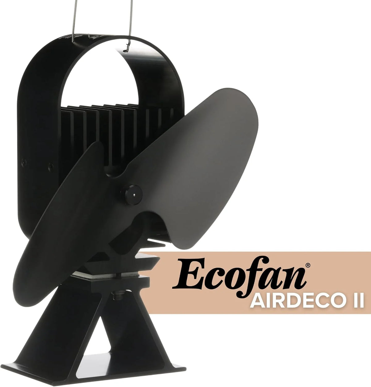 Ecofan Wentylator grzewczy AirDeco II – wydajny, nowoczesny design, technologia niskiej temperatury początkowej, idealny do pieców na drewno, gaz, pellet i steatyt - efektywnie cyrkuluje ciepłe